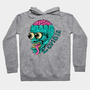 zombie with brain Hoodie